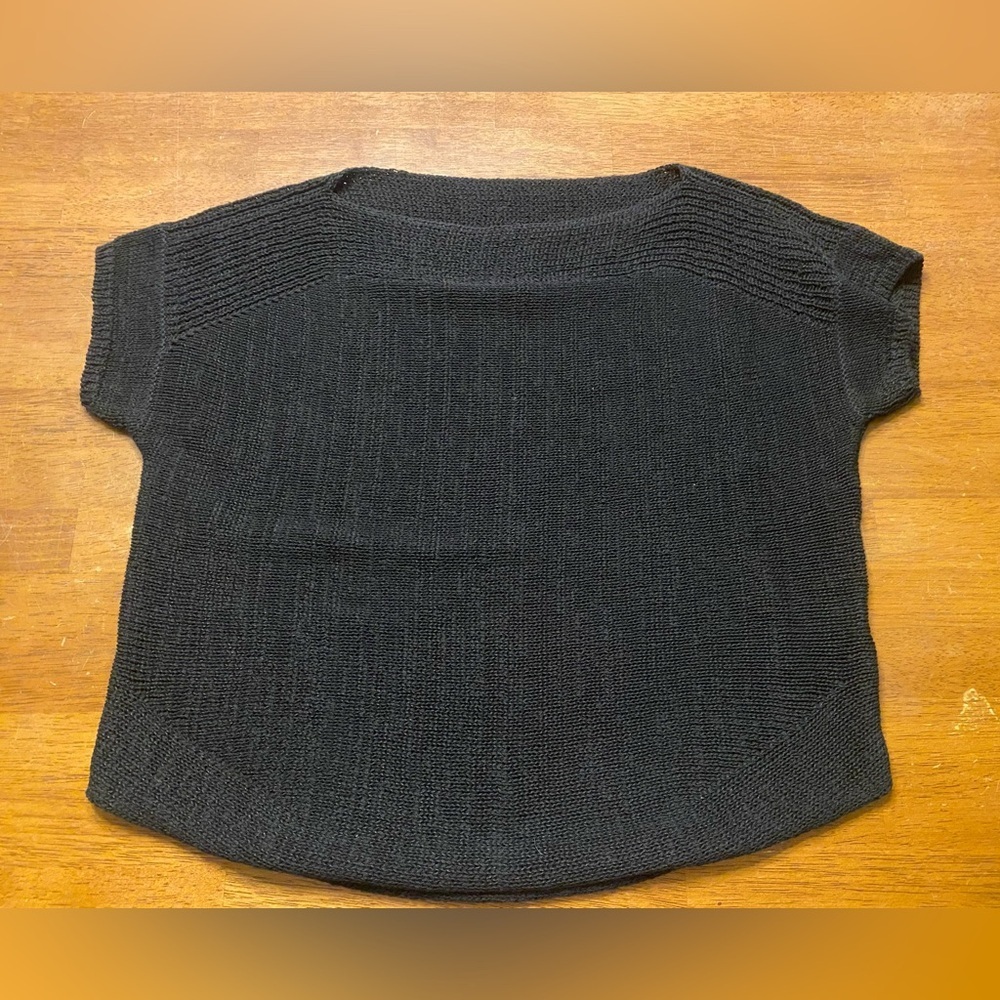 Lauren Ralph Lauren Short-Sleeve Black Knit Summer Sweater